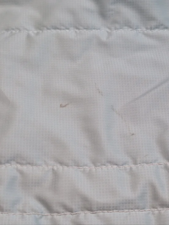 The North Face Puffer Jacket Coat Women Sz L Light Blue/Off White READ - Picture 9 of 9